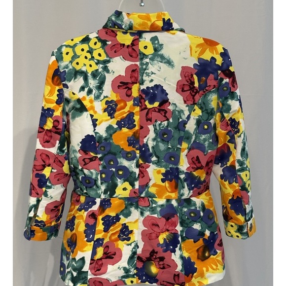 Beautiful Walter By Walter Baker Floral Jacket 3/4 Sleeve, Pockets, Size 10 NWT - Picture 2 of 12